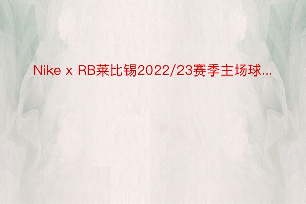 Nike x RB莱比锡2022/23赛季主场球...